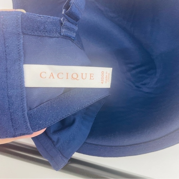 Cacique Navy Blue Balconette 46DD Bra Lightly Line - Picture 4 of 9